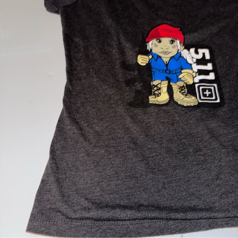 5.11 MISS TACTICAL GNOME T-Shirt Women’s Charcoal Size Medium - Picture 2 of 11